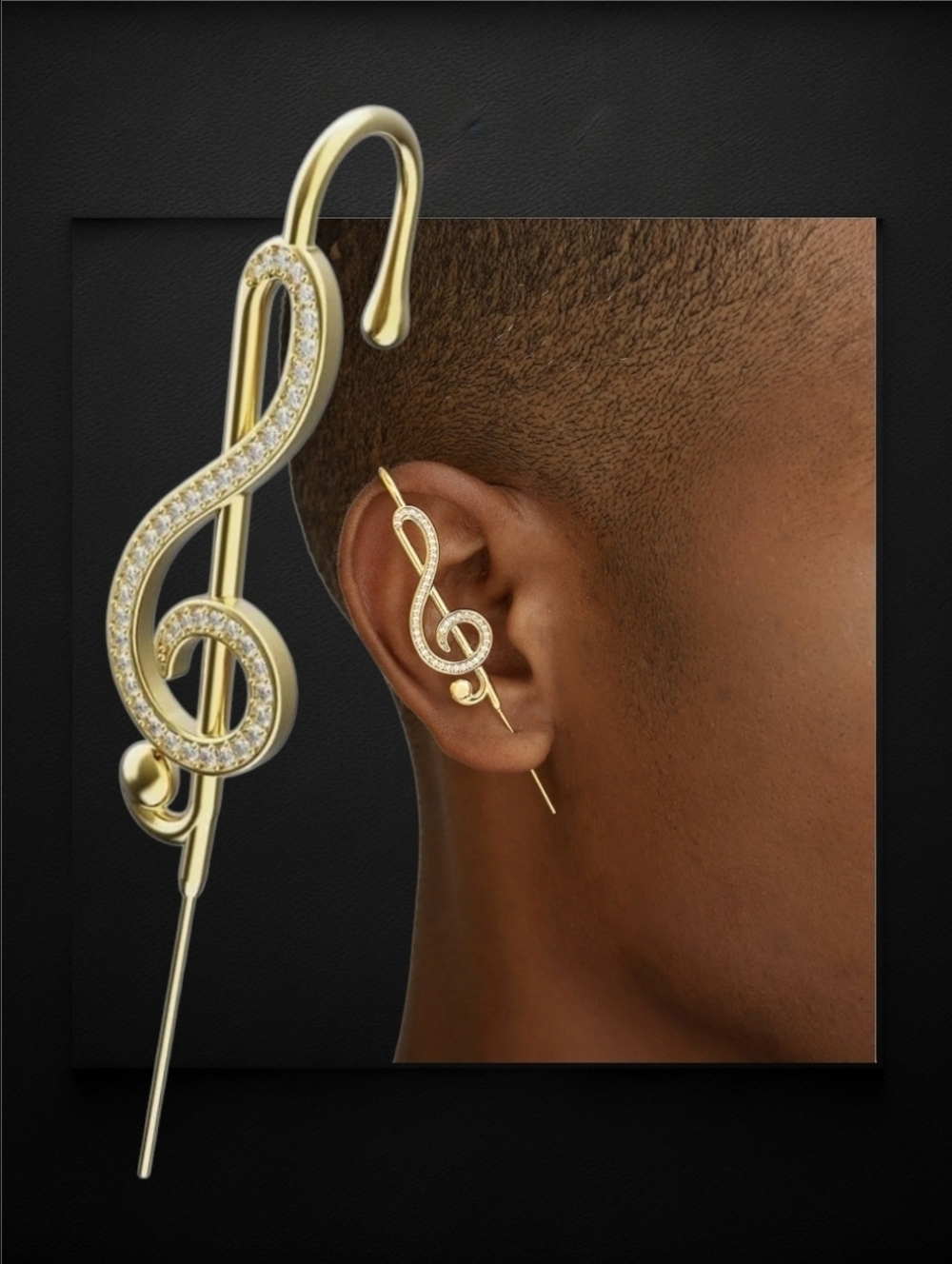 NEW TREBLE CLEF EAR REGALIA ▪︎ Gold ▪︎ TWO SET